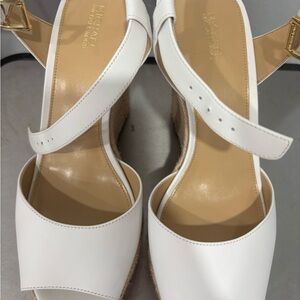 Michael Kors Cream Wedge Sandals